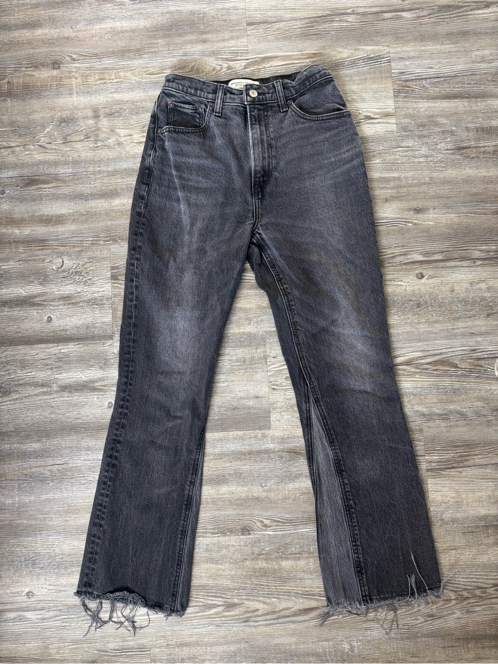 Abercrombie & Fitch Black High-Rise Flare Jeans